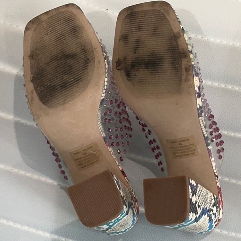 Steve Madden Multicolor Rhinestone Mules - Picture 4 of 8